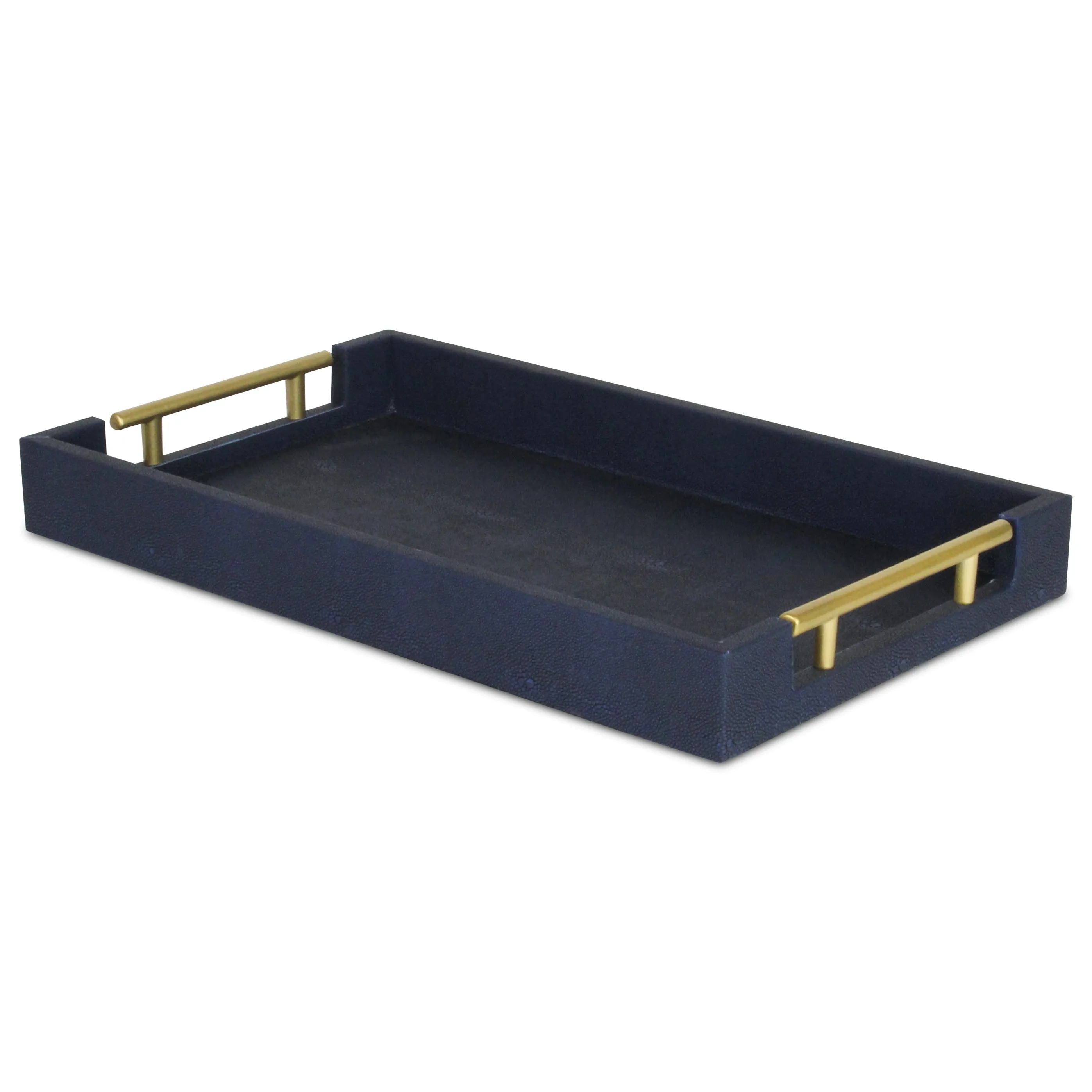 5823NB - Lusan Shagreen Tray - Navy Blue