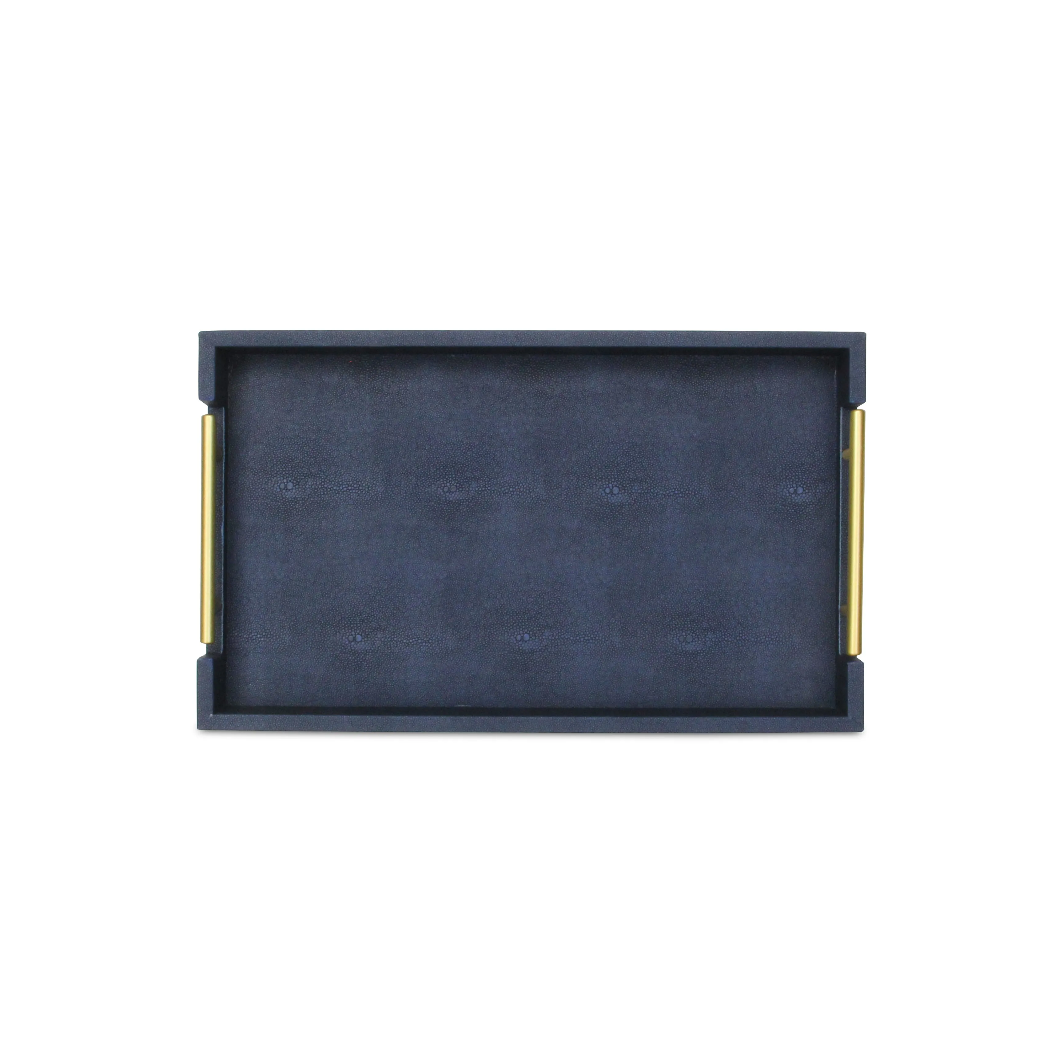 5823NB - Lusan Shagreen Tray - Navy Blue