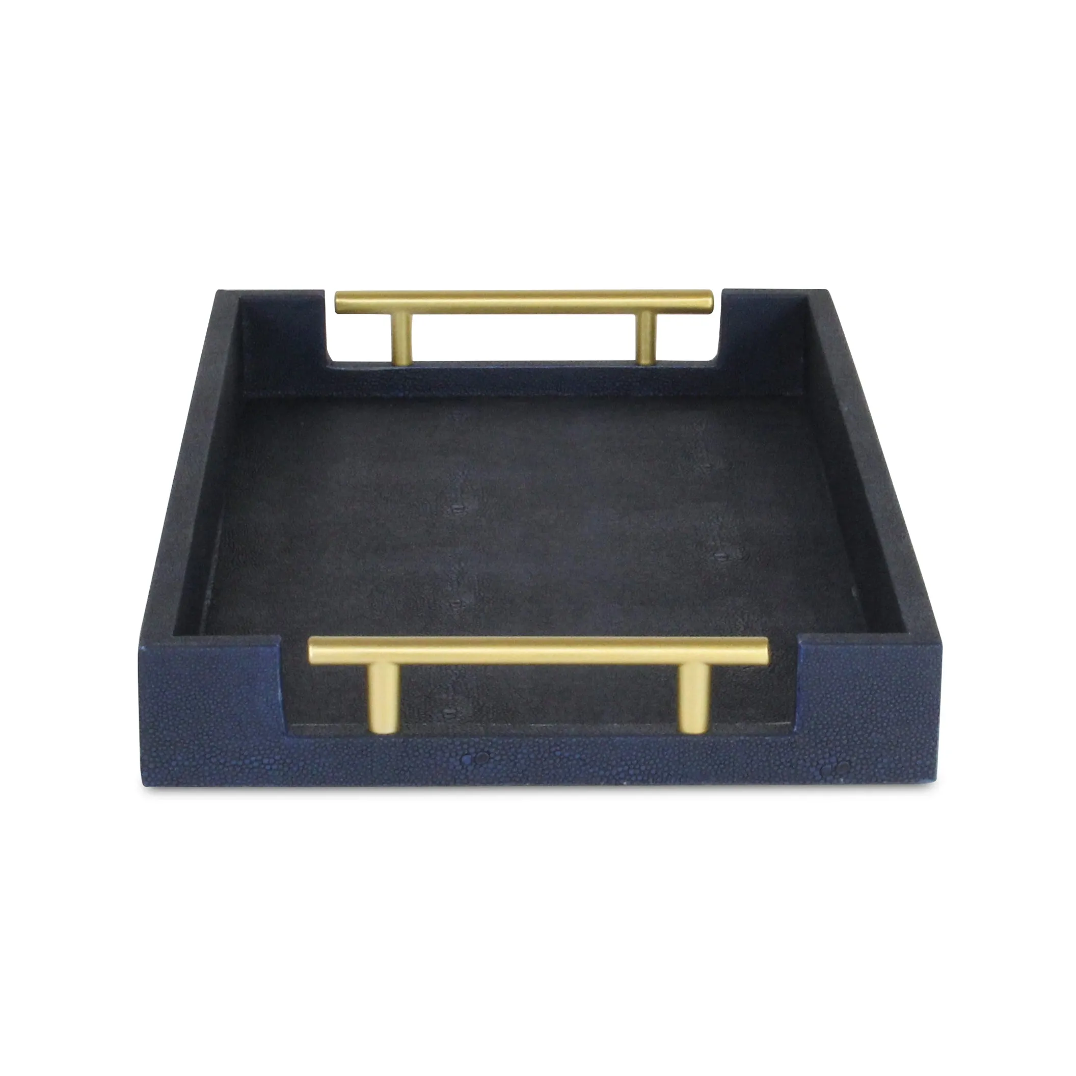 5823NB - Lusan Shagreen Tray - Navy Blue