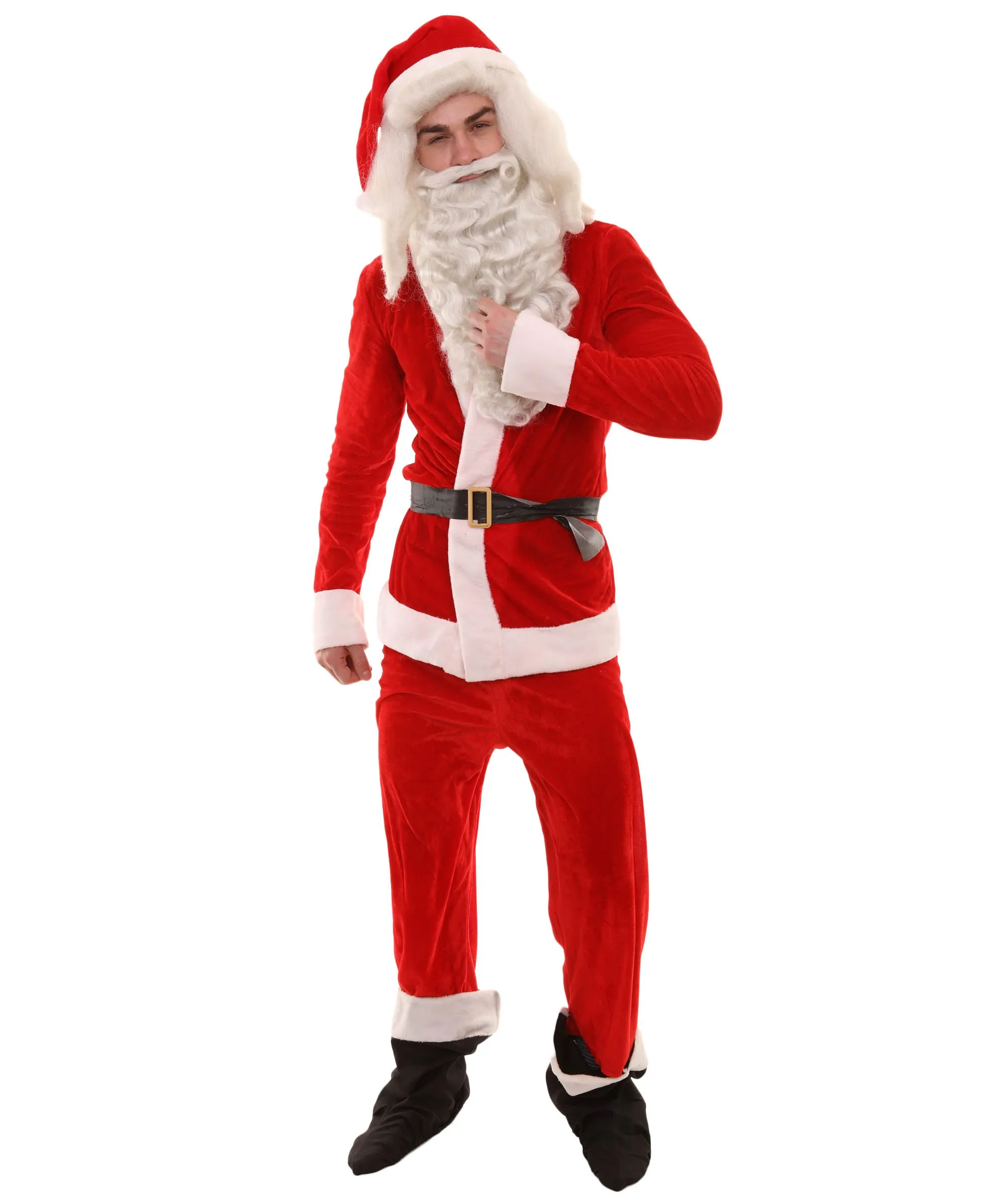 Adult Men's Classic Santa Claus Suit Costume | Red Christmas