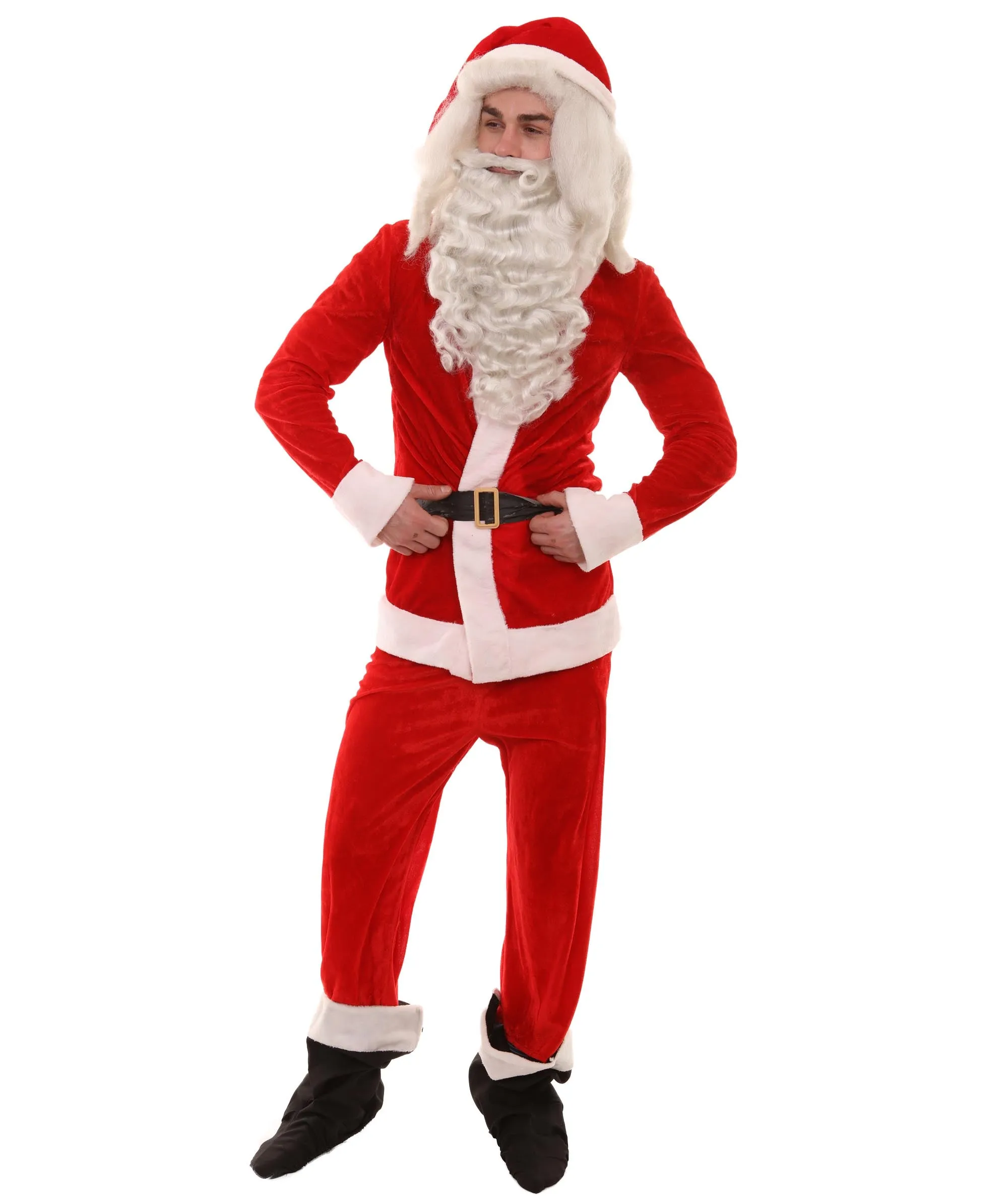 Adult Men's Classic Santa Claus Suit Costume | Red Christmas