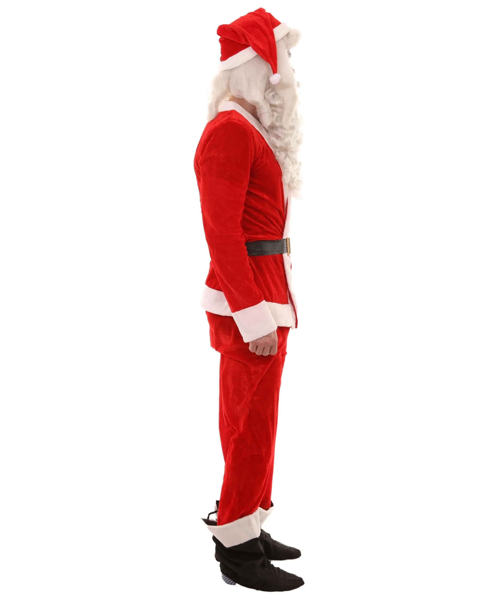 Adult Men's Classic Santa Claus Suit Costume | Red Christmas