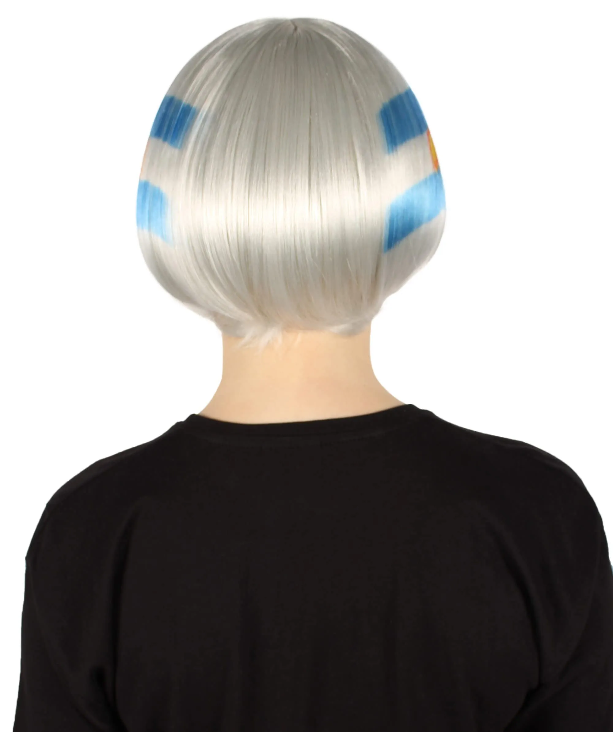 Adult Women’s Flag-themed Short Bob Wig with Bangs for Sporting Events, Multiple Countries Option, Flame-retardant Synthetic Fiber Wig

 | HPO