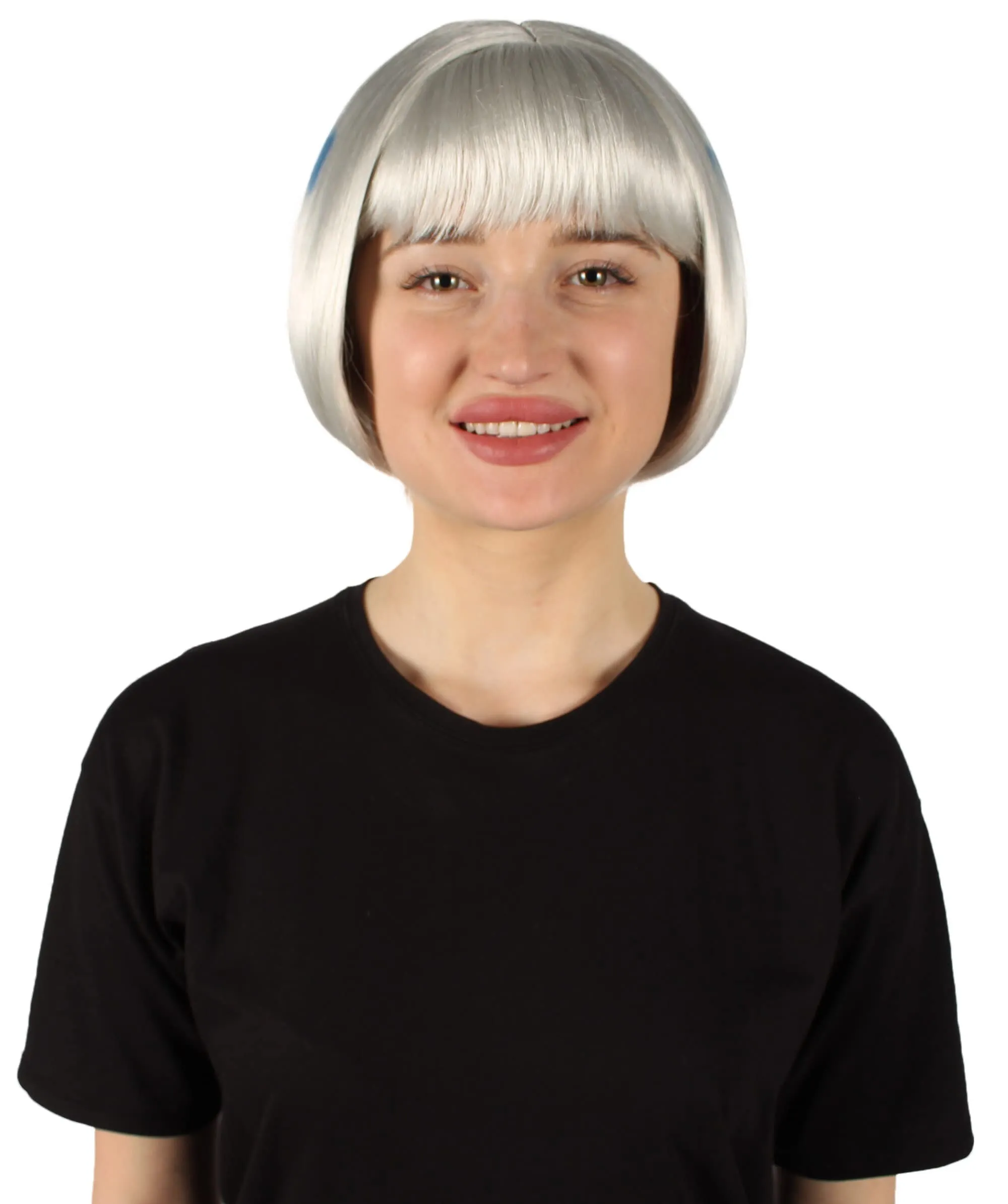 Adult Women’s Flag-themed Short Bob Wig with Bangs for Sporting Events, Multiple Countries Option, Flame-retardant Synthetic Fiber Wig

 | HPO