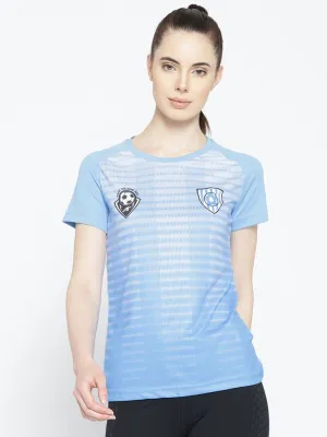 Alcis Womens Blue Soccer T-Shirt WTE5521