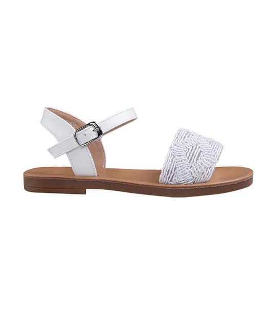 Brielle Kids Sandals for Girls - White