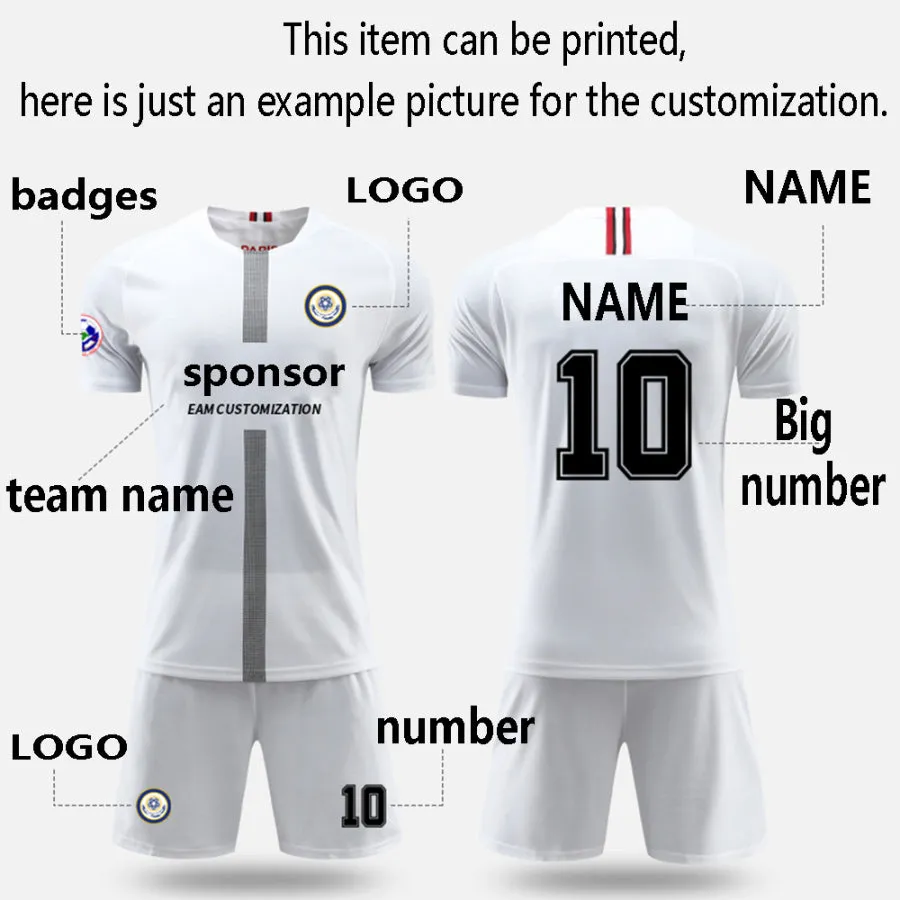 Children Football Jerseys Men Women Boys Girls Soccer Sets Short Sleeve Kids Football Uniforms Adult Kids Soccer Jersey Shorts Set