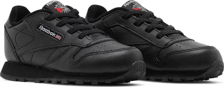 Classic leather toddler 'triple black' Reebok sneakers, black