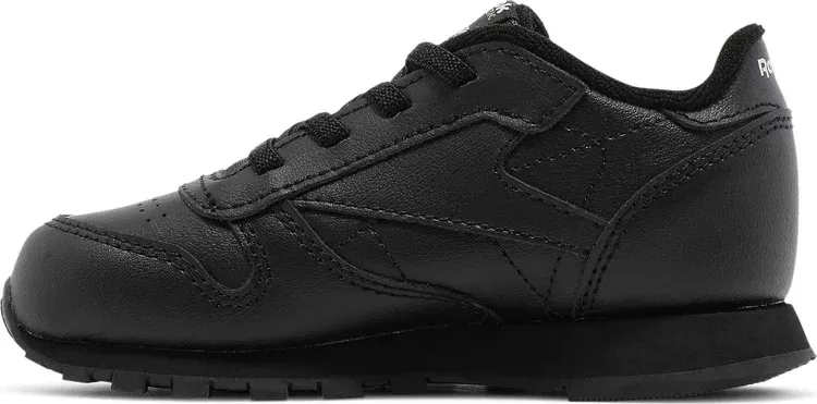 Classic leather toddler 'triple black' Reebok sneakers, black