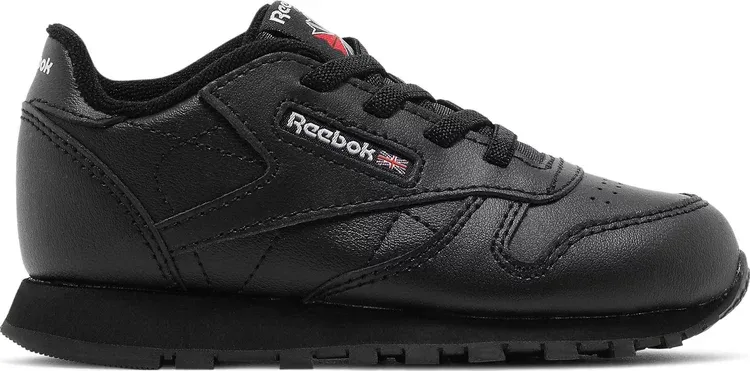 Classic leather toddler 'triple black' Reebok sneakers, black