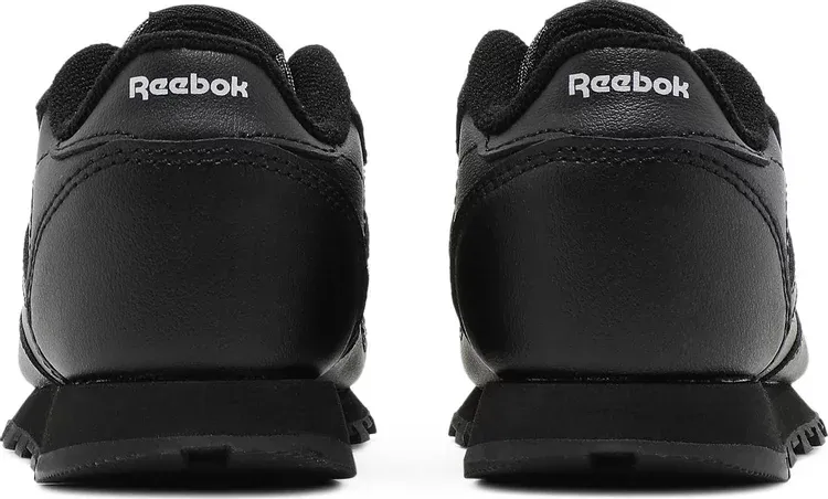 Classic leather toddler 'triple black' Reebok sneakers, black