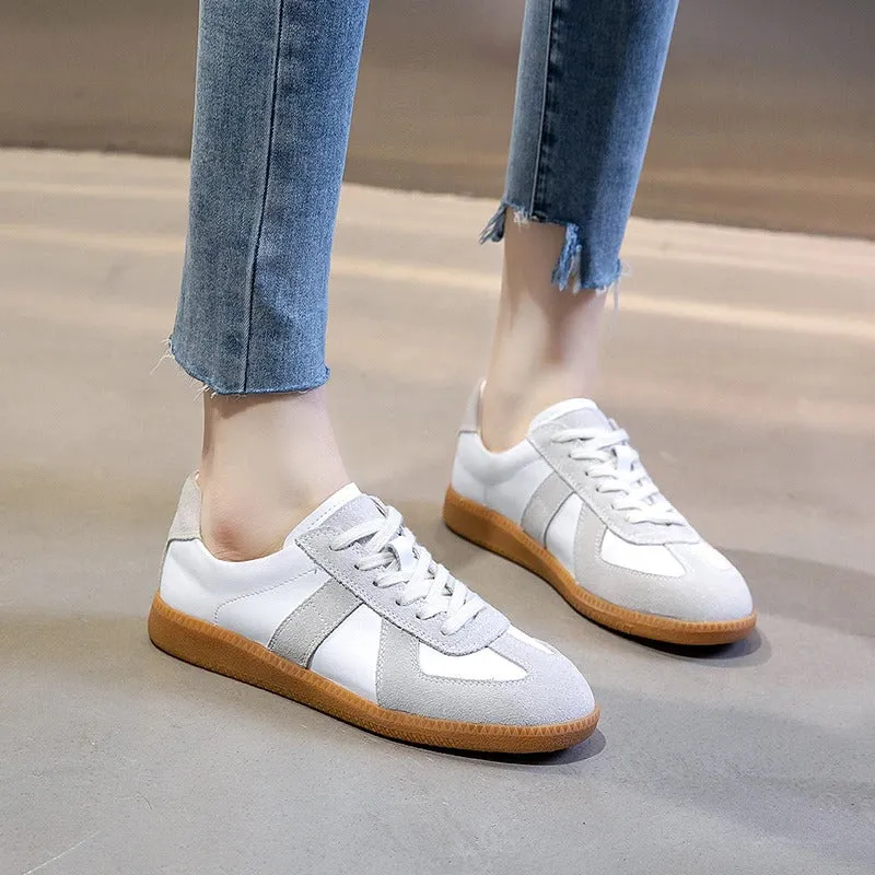 Classic Two-toned Genuine Leather Training Shoes for Women