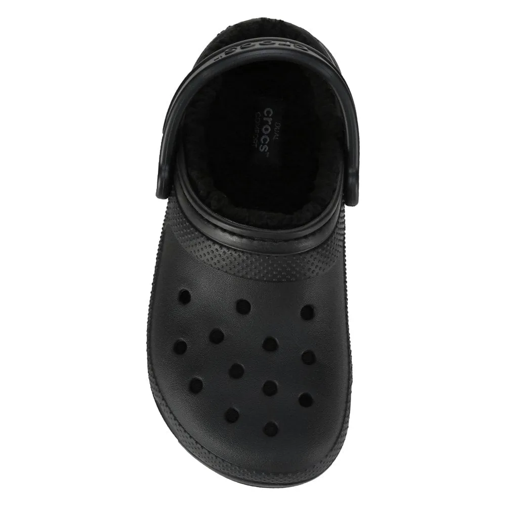 Crocs Women's Classic Furry Lined Clogs, Black