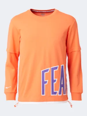 Erke Crew Neck Men Basketball Long Sleeve Orange