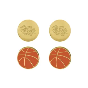 ES Carolina Double Double Basketball Stud Set