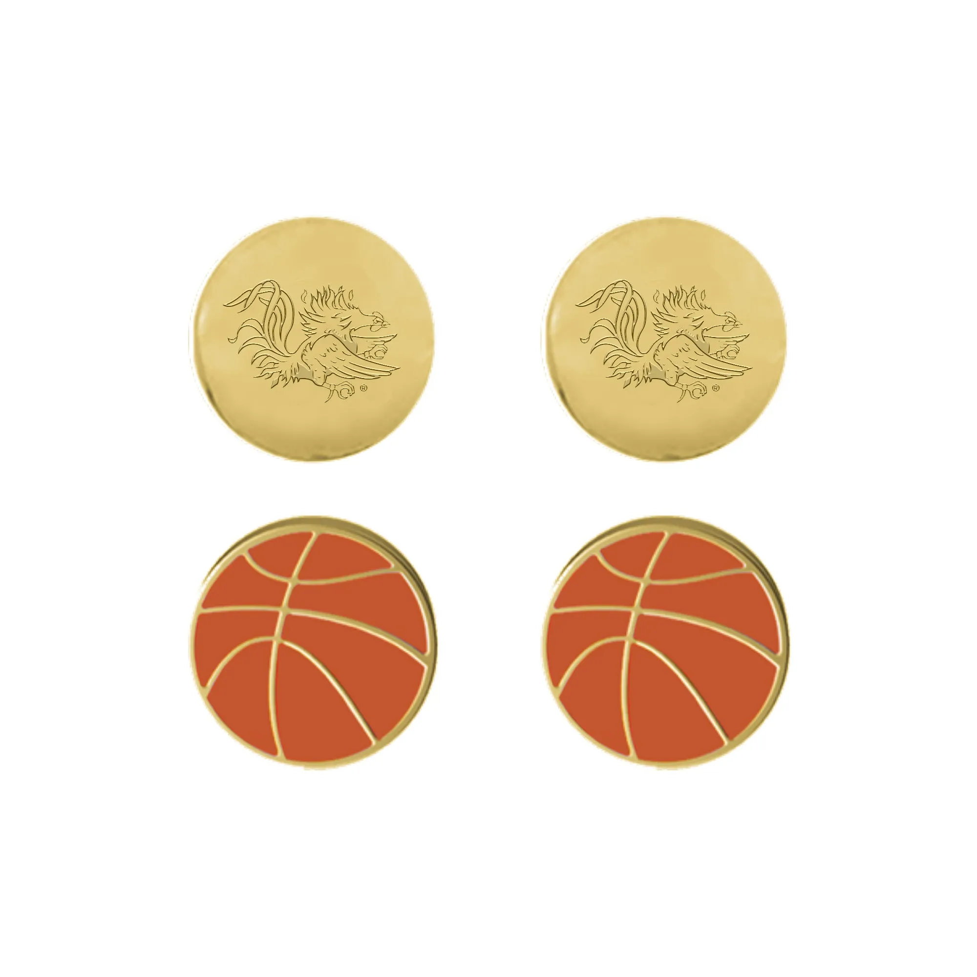 ES Carolina Double Double Basketball Stud Set