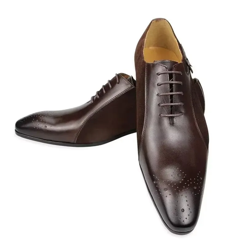 Genuine Leather Modish LuxeLeather Wedding Brogue Shoes