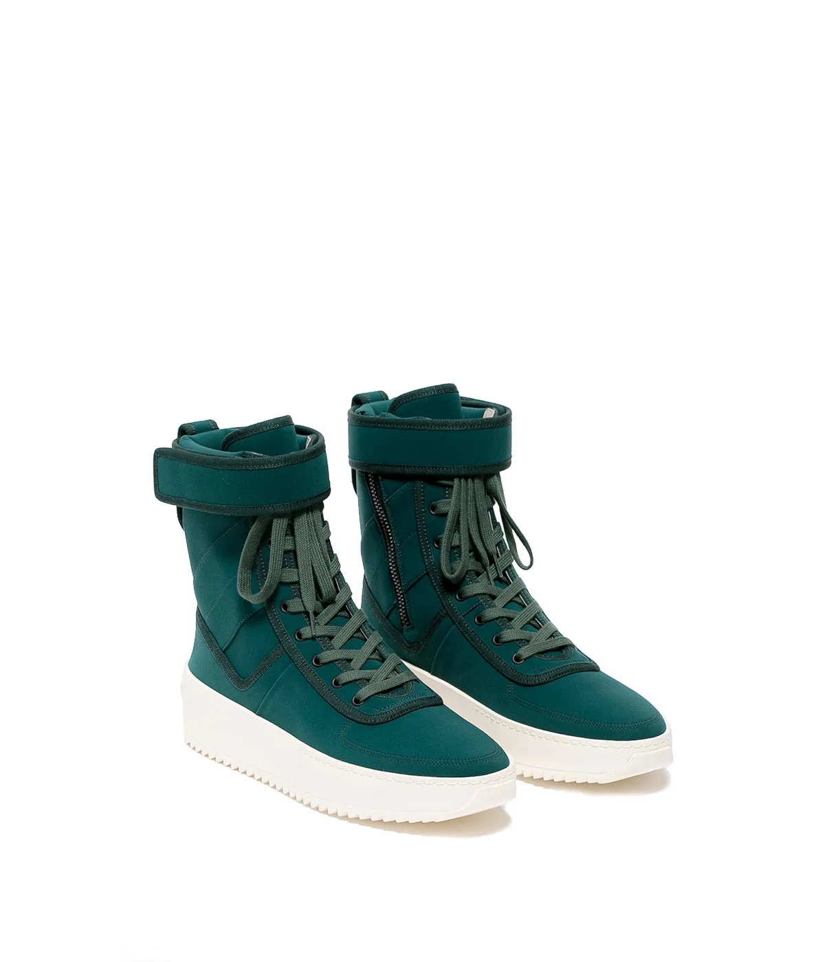 Green Military High-Top Sneakers