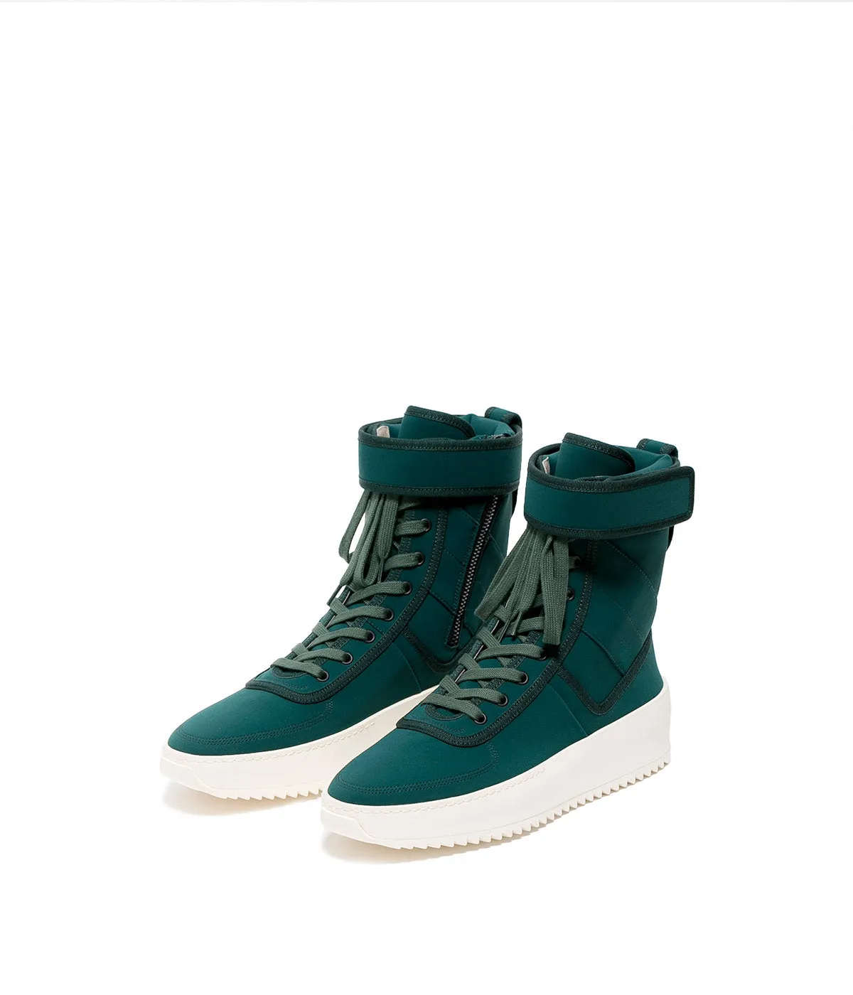 Green Military High-Top Sneakers