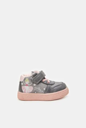 Infant Girls Grey High-Top Sneakers