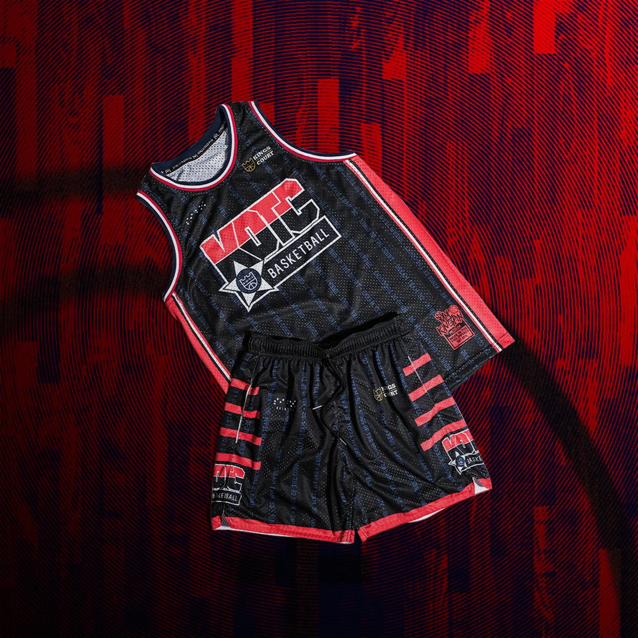 KOTC Basketball x Bri Ancheta x MNL Kingpin Swingman Mesh Shorts in Heavyweight Fabric Artist Series