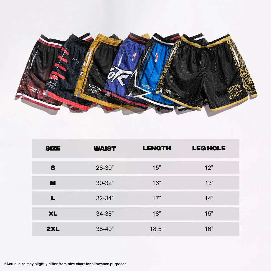 KOTC Basketball x Bri Ancheta x MNL Kingpin Swingman Mesh Shorts in Heavyweight Fabric Artist Series