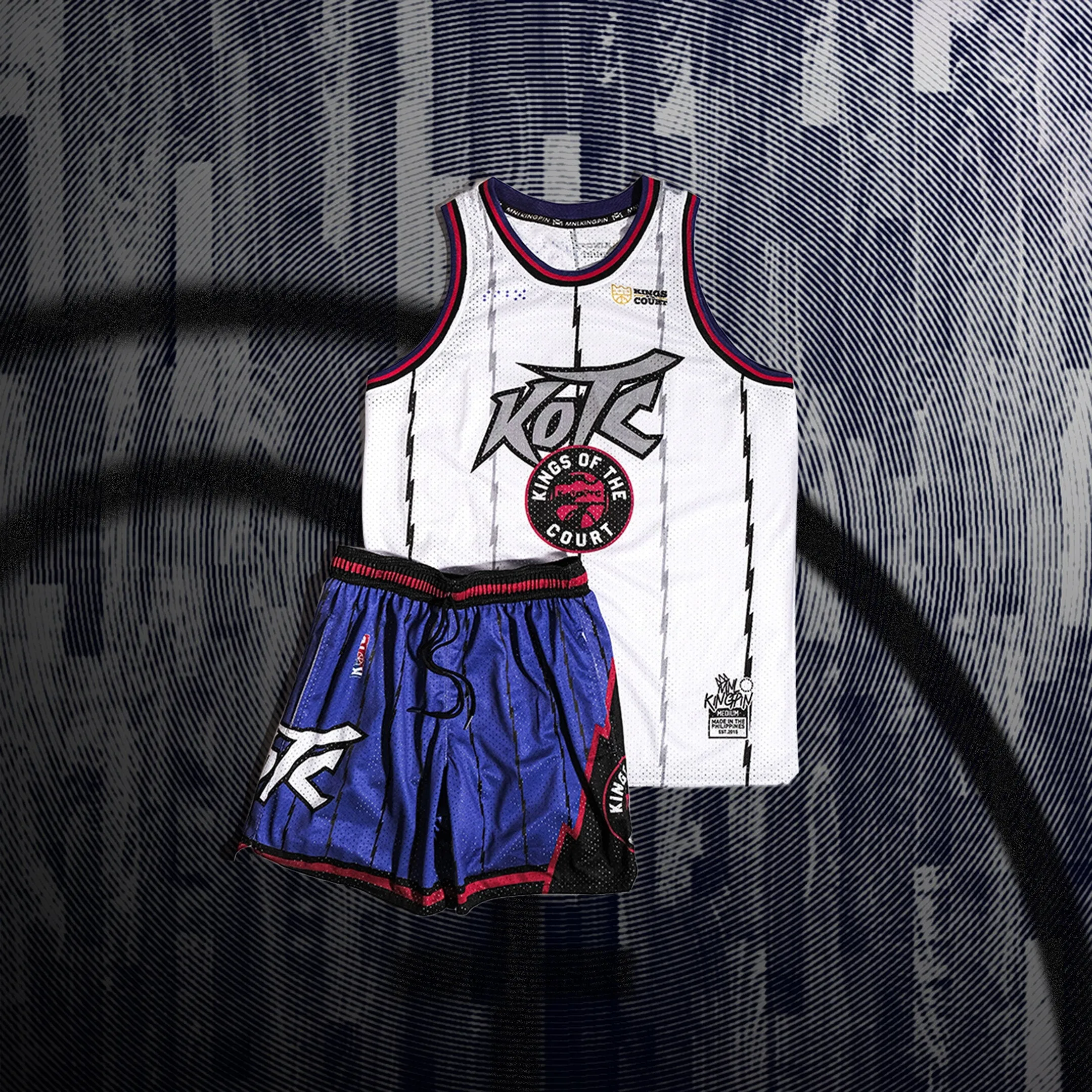 KOTC Basketball x Bri Ancheta x MNL Kingpin Swingman Mesh Shorts in Heavyweight Fabric Artist Series