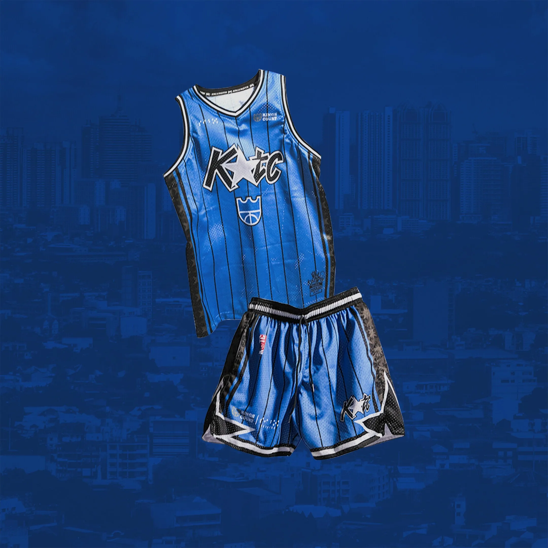 KOTC Basketball x Bri Ancheta x MNL Kingpin Swingman Mesh Shorts in Heavyweight Fabric Artist Series