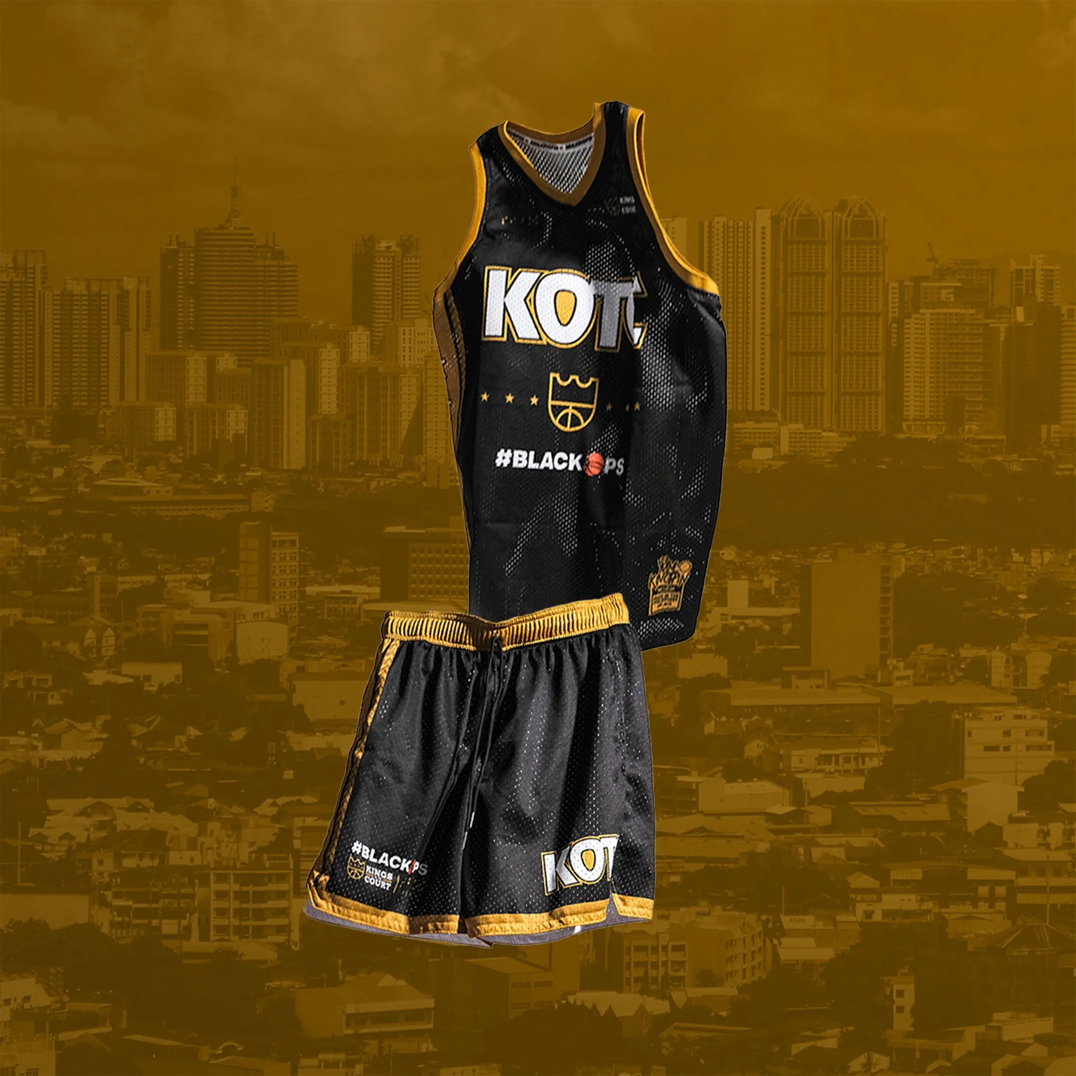 KOTC Basketball x Bri Ancheta x MNL Kingpin Swingman Mesh Shorts in Heavyweight Fabric Artist Series