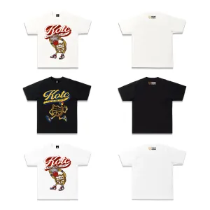 KOTC "Dunk v2" and "No Look Pass" T-Shirt for Men in White/Off-White & Black