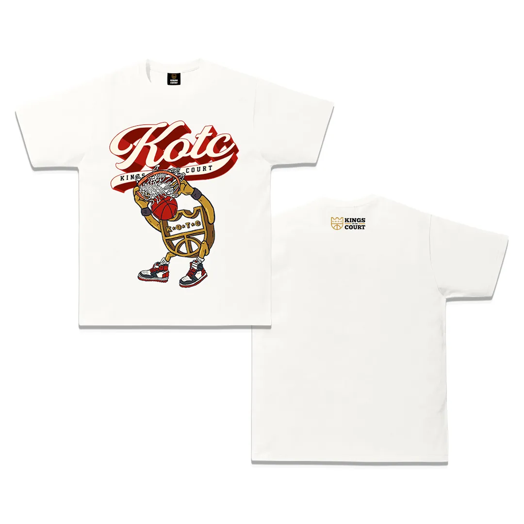 KOTC "Dunk v2" and "No Look Pass" T-Shirt for Men in White/Off-White & Black