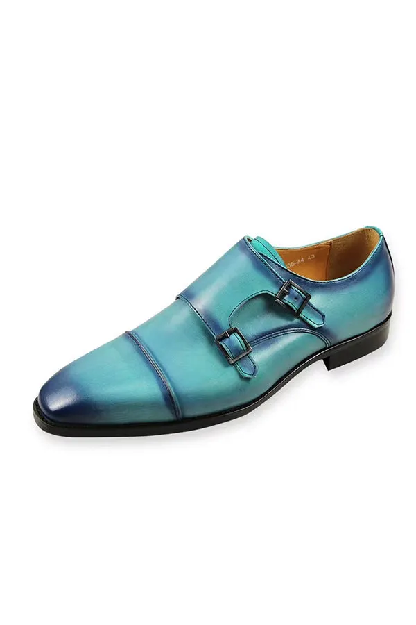 LeatherLux Monkstrap Buckle Dress Shoes