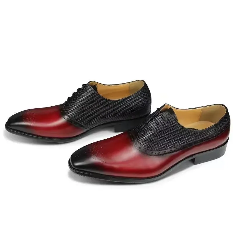 LuxeLeather Genuine Leather Wedding Brogue Shoes