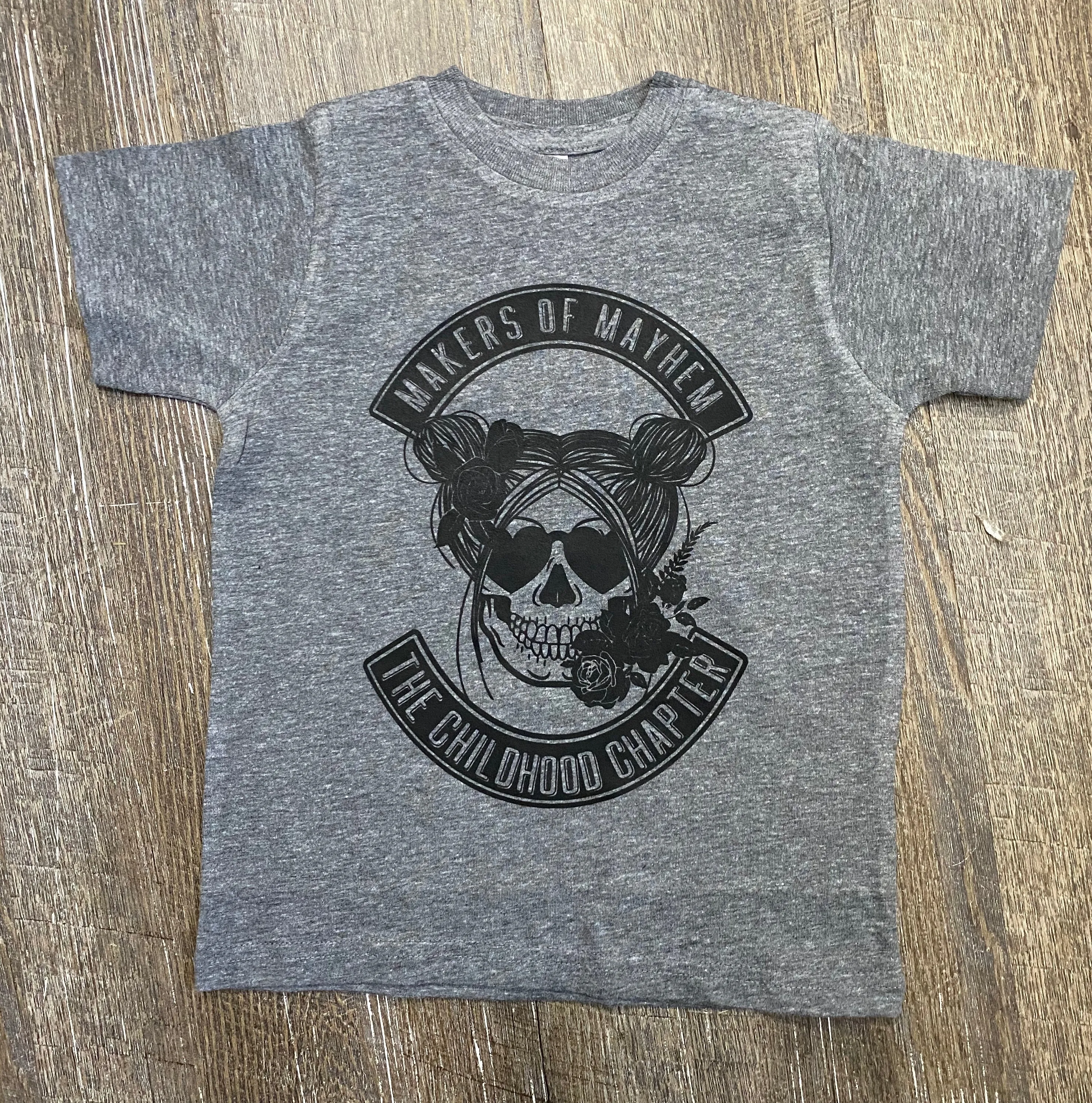 Makers or Mayhem - Girls - Athletic Grey