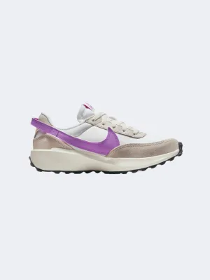 Nike Waffle Debut Women Lifestyle Shoes White/Brown/Fuchsia