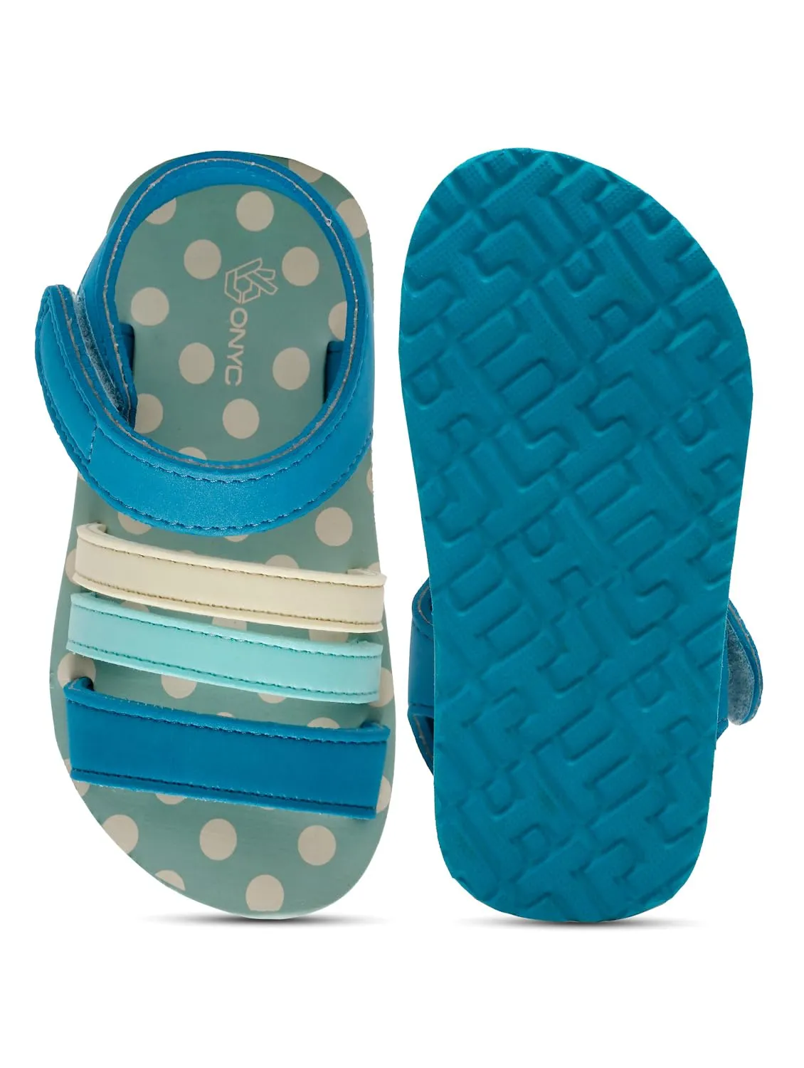 ONYC Premium Butterscotch Kids Sandals for Girls (Teal Blue) (5-6 Years)