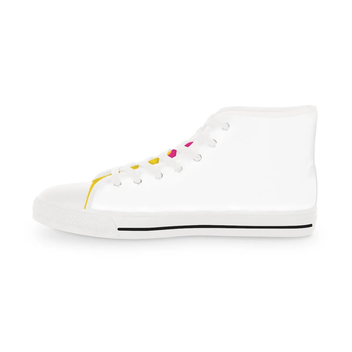 Pansexual Flag Kisses LGBTQ High Top Sneakers Unisex Size