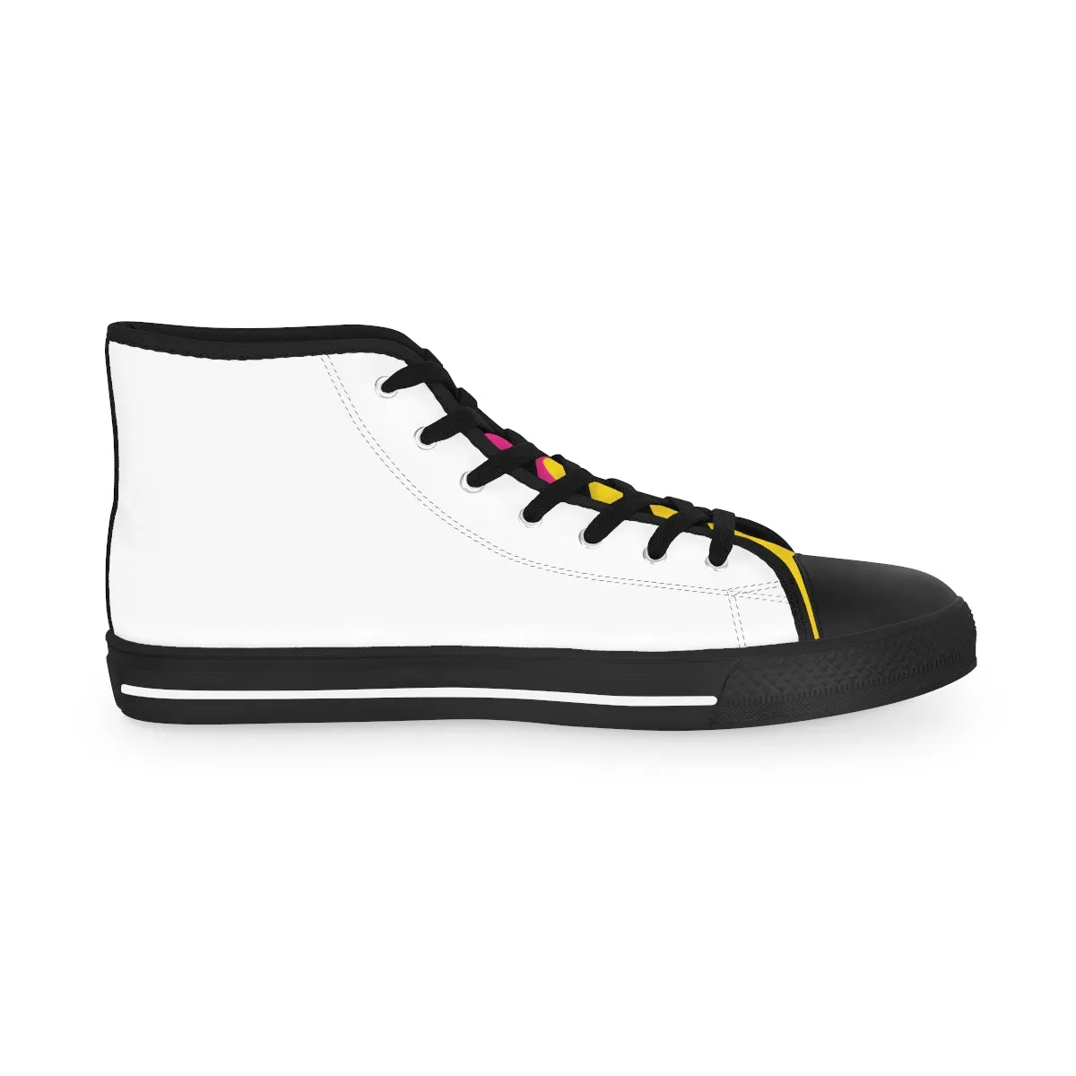 Pansexual Flag Kisses LGBTQ High Top Sneakers Unisex Size