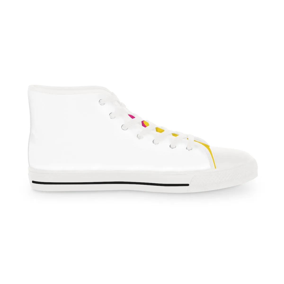 Pansexual Flag Kisses LGBTQ High Top Sneakers Unisex Size