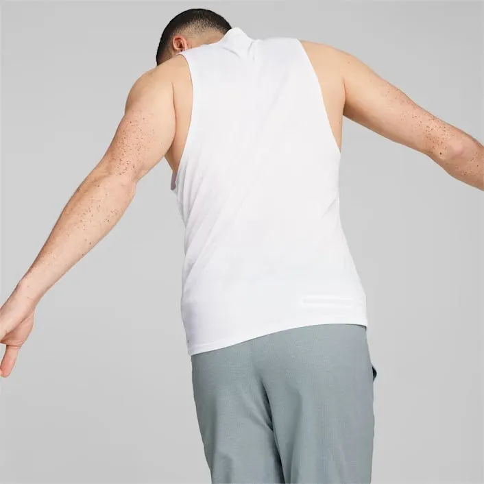 PUMA TRAIN JACQUARD TANK - MEN - WHITE