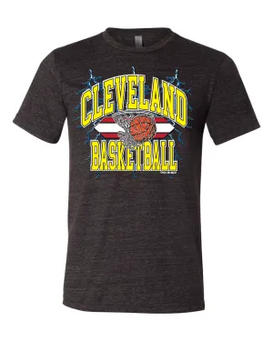 "Cleveland Basketball Retro" Gold design on Black