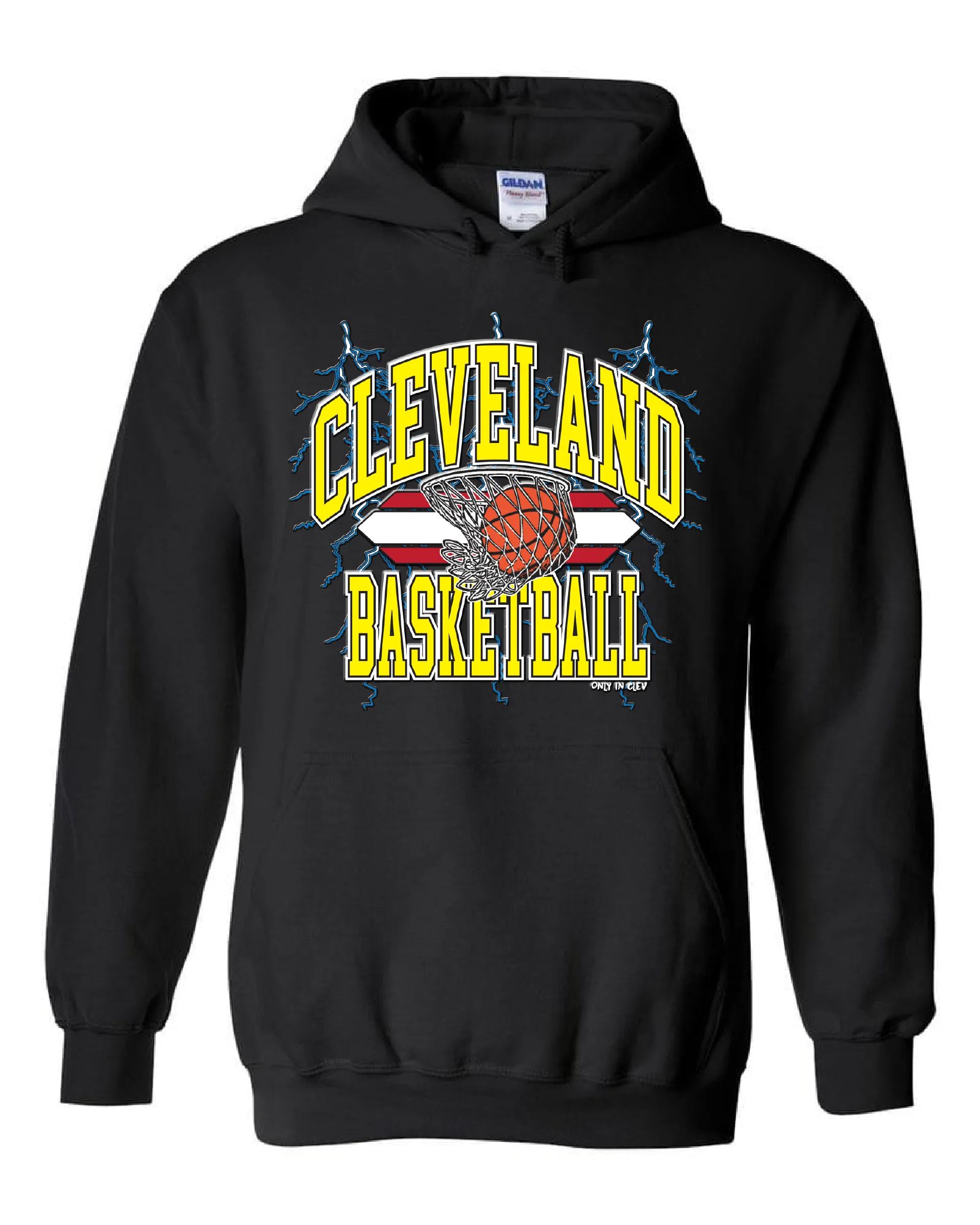 "Cleveland Basketball Retro" Gold design on Black