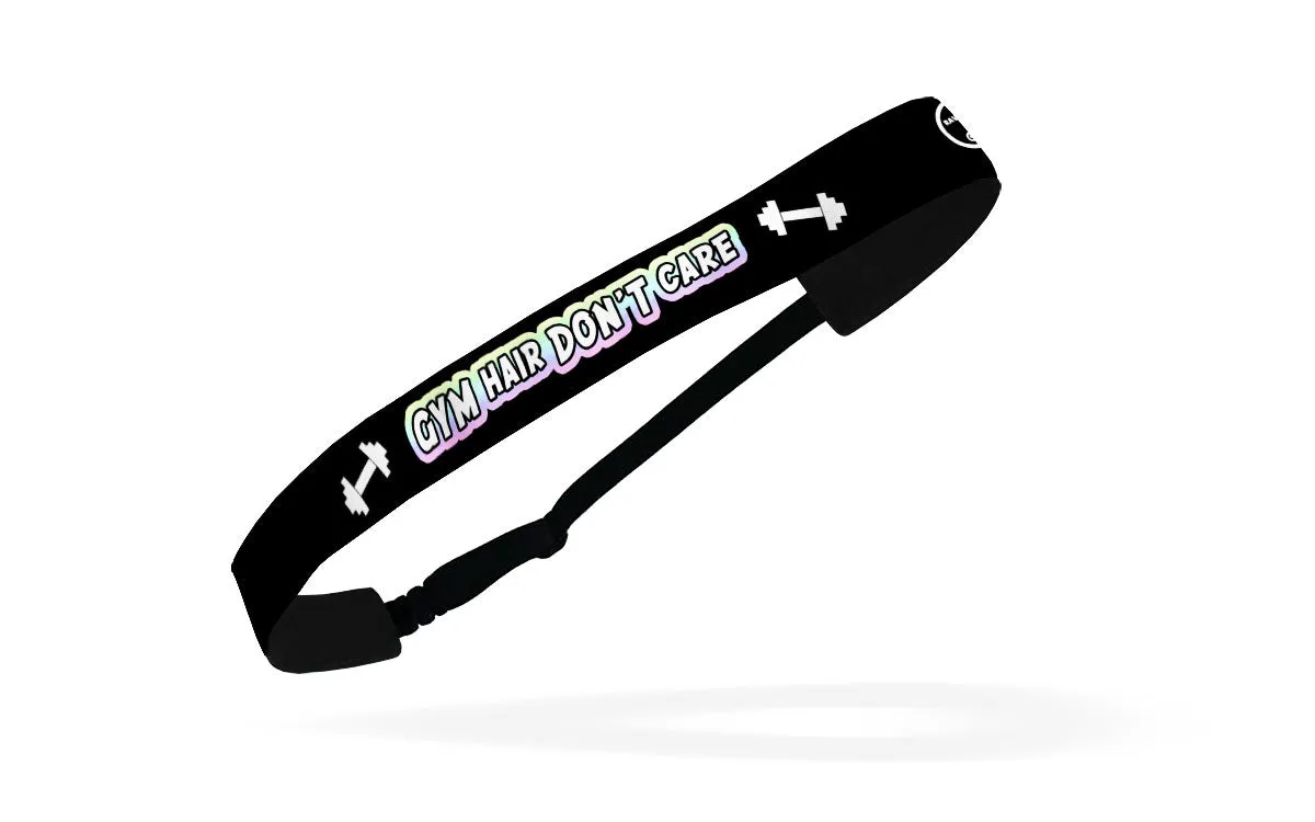 RAVEbandz Adjustable Headbands Slogans - (Gym Hair Don't Care)