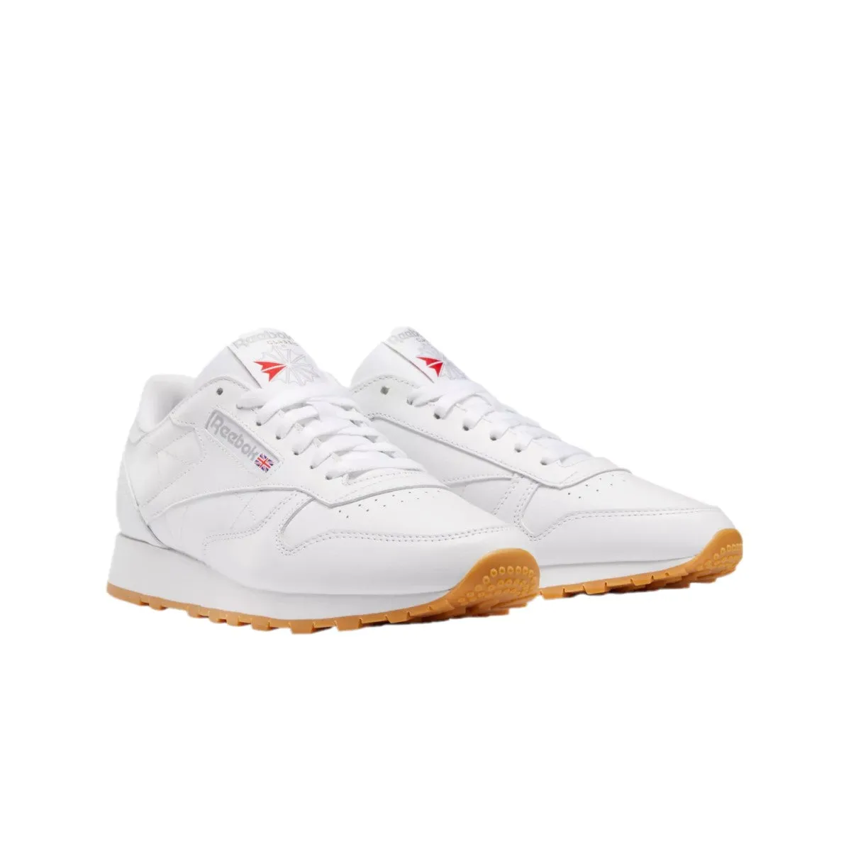 REEBOK GY0952 CLASSIC LEATHER MN'S (Medium) White/Grey/Gum Leather Lifestyle Shoes