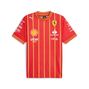 Scuderia Ferrari F1 Men's Limited Edition 2024 Team Soccer Jersey Austria GP - Leclerc/Sainz