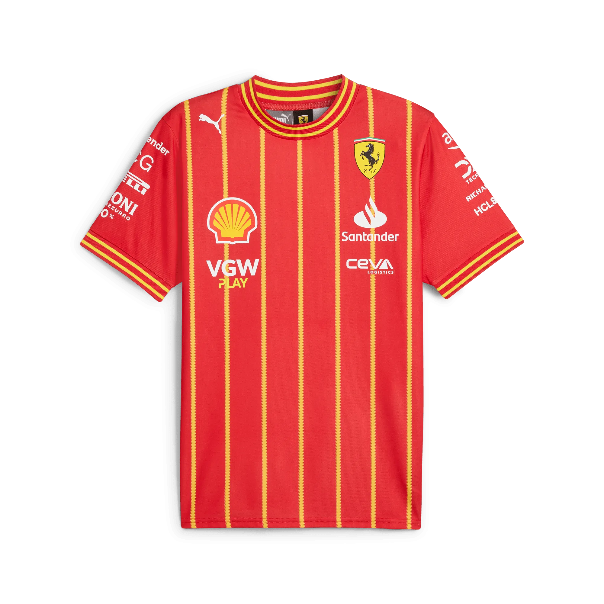 Scuderia Ferrari F1 Men's Limited Edition 2024 Team Soccer Jersey Austria GP - Leclerc/Sainz