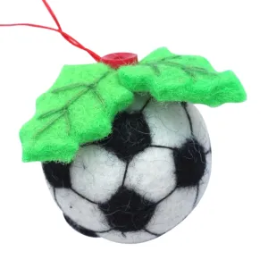 Soccer Ball Felt Ornament Global Groove (H)