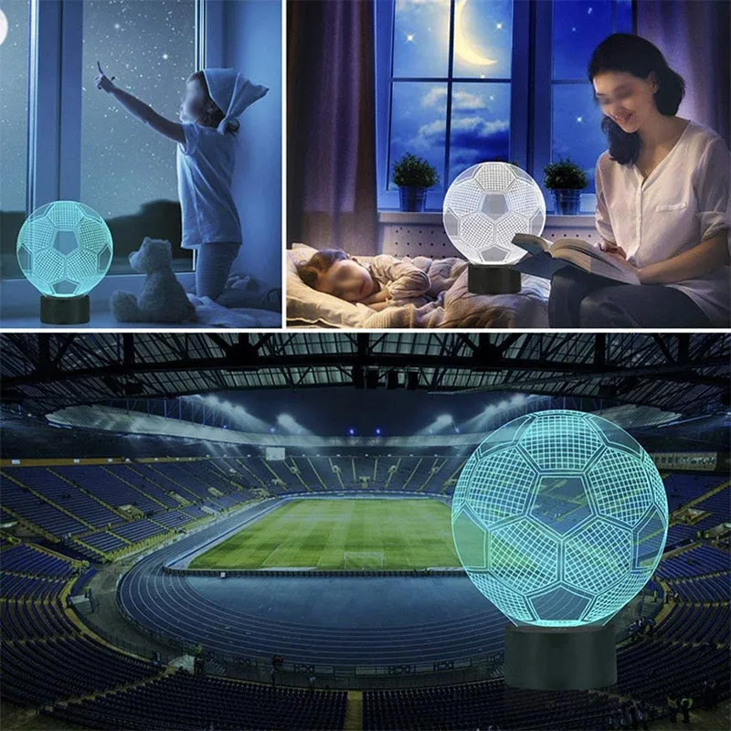 Soccer Ball Shaped 3D Night Lights