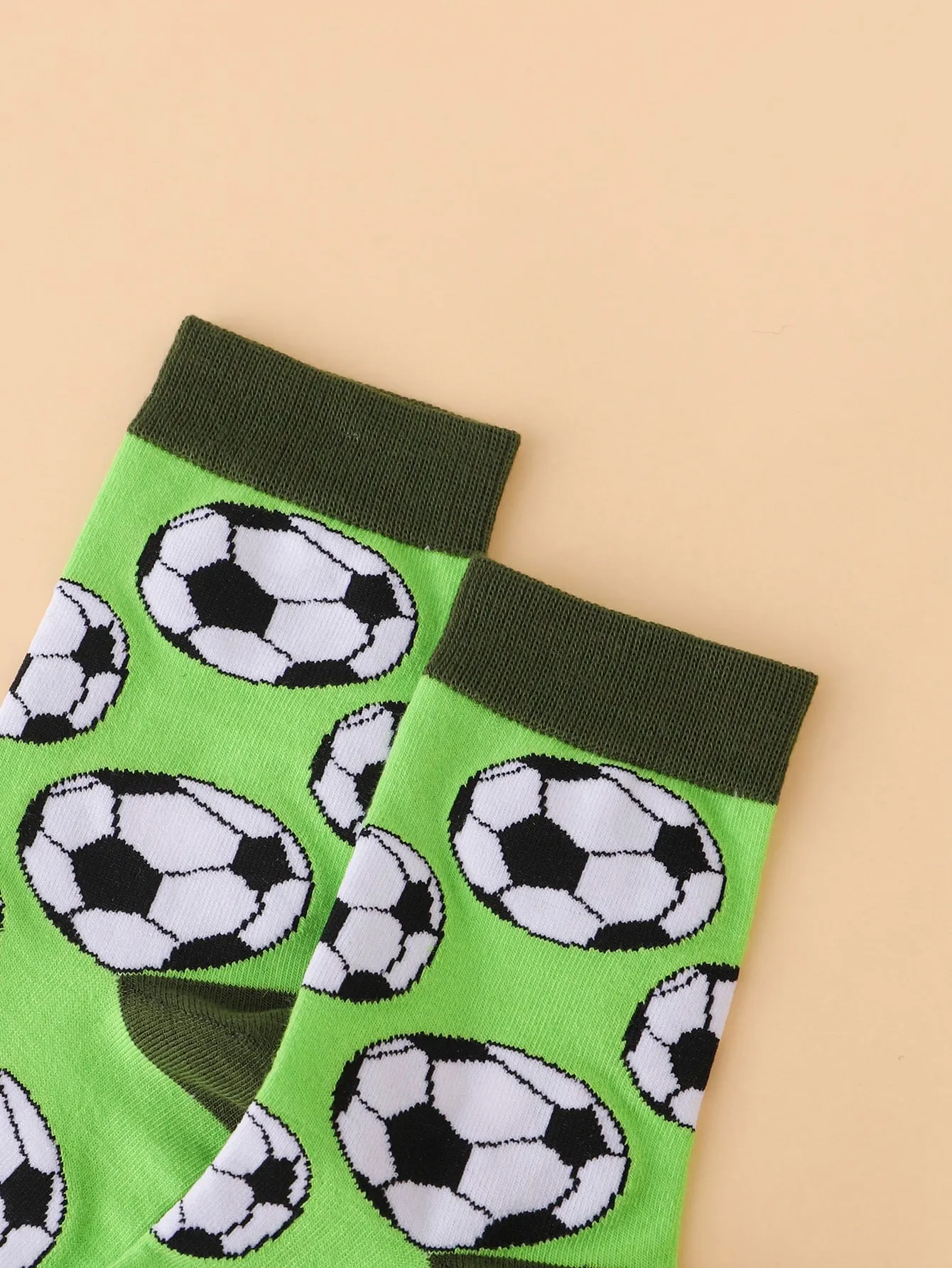 Soccer Pattern Crew Socks for Men Fun Socks Funky Socks Novelty Socks