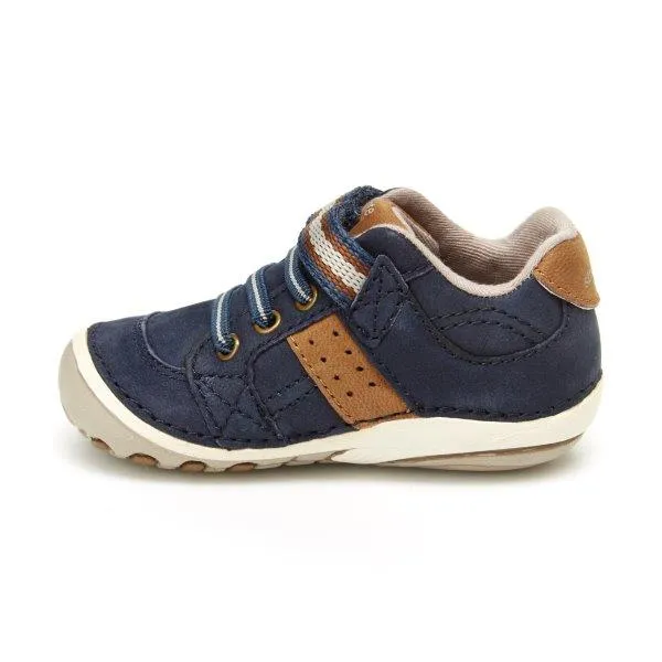 Soft Motion Artie (First Walking) Sneaker - Navy/Tan